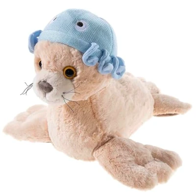 Abbildung von WANNABE Pl&uuml;schtier Robbe Robin mit Oktopus Hut, 23 cm