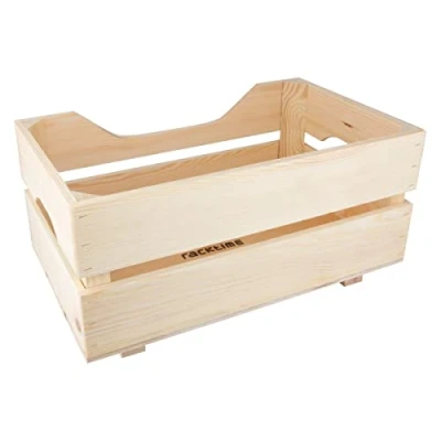 Abbildung von Tubus Carrier Systems GmbH Unisex Erwachsene Racktime Woodpacker 2.0 Holzbox, Beige, 49x24,1x29,5cm