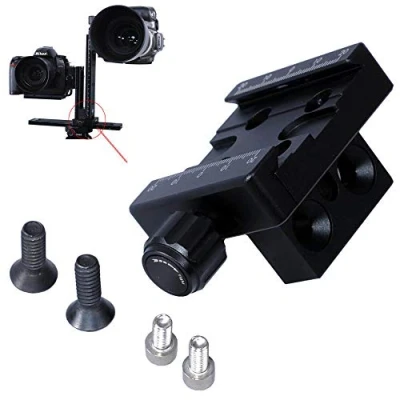 Abbildung von iShoot Ganzmetall Kamera Schnellwechselplattenklemme, Klemmverbinder, mit 3/8 Zoll auf 1/4 Adapterschraube, kompatibel 39 mm ARCA Swiss Fit Schnellwechselplatte