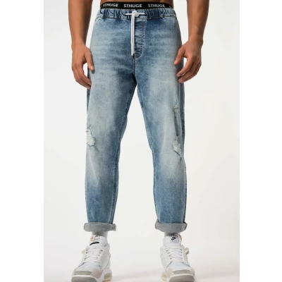 Abbildung von Sthuge Flexlastic Destroyed LOOK, Vintage Jeans Straight Leg, Herren, Größe: 8XL, Bleached denim