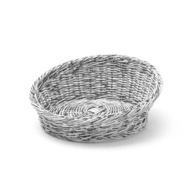 Abbildung von HENDI Brotkorb, Rund abgeschrägt, Brotmulde, Brotkörbchen, Brötchenkorb, ⌀310x(H)120mm, Grau