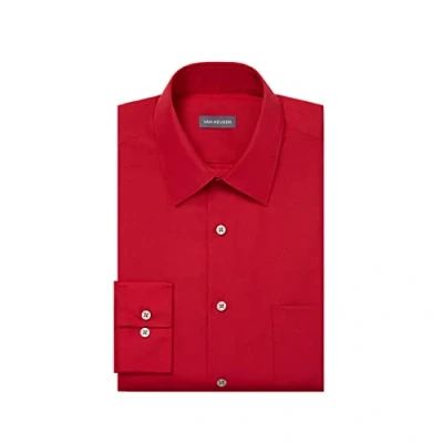 Abbildung von Van Heusen Herren Kleid Hemd Regular Fit Popeline Solid, Flame, 44 cm Hals 86 89 Ärmel