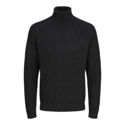 Abbildung von JACK&amp;JONES Herren Jorcody Knit Roll Neck Strickpullover, Black, Small
