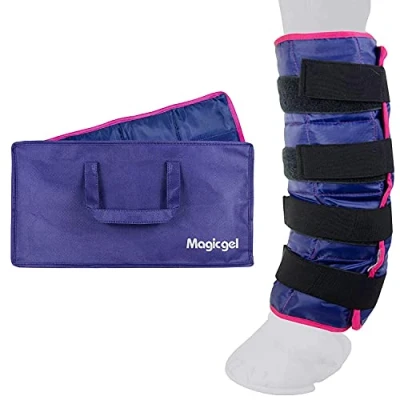 Abbildung von Magic Gel Pferdebandage Kühlende Pferdebeinwickel Für Fesseln, Knie und Hufe (1 tlg), Cooling Horse Leg Wraps For Ankles, Knees, and Hooves