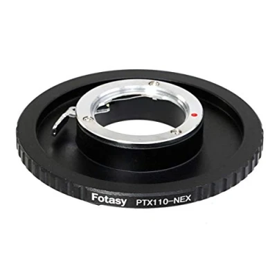 Abbildung von Fotasy Pentax Auto 110 Objektiv auf E Mount Adapter, P110 Mount, kompatibel mit Sony a7 a7R a7s II III IV a9 a7c Alpha 1 a6600 a6500 a6400 a6300 a6100 a60 00 A5 100 a5000 a3500 ZV E10