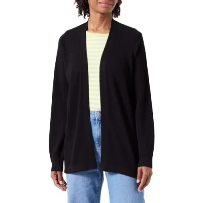 Abbildung von QS Strickjacke, Damen, Größe: Medium, Schwarz
