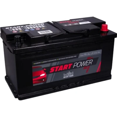 Abbildung von intAct Start Power 58827GUG, wartungsarme Autobatterie 12V 90Ah 720 A (EN), Schaltung 0 (Pluspol rechts), Maße (LxBxH): 353x175x190mm