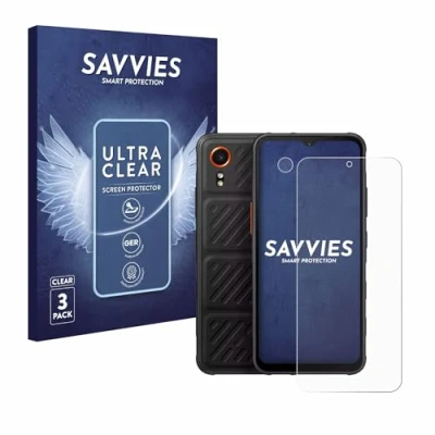Abbildung von Savvies 6 Stück Schutzfolie für Samsung Galaxy XCover 7 (Display+Kamera) Displayschutz Folie Ultra Transparent