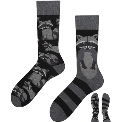 Abbildung von TODO Lustige socken waschbär Herren und Damen, Coole Waschbärsocken, Motiv Raccoon Socks 39 42