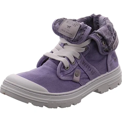 Abbildung von Mustang Plateaustiefelette, Damen, Größe: 37, Lila Schuhe