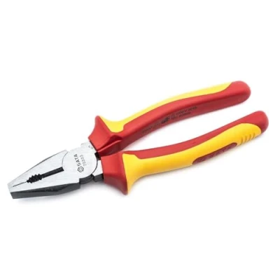 Abbildung von SATA ST70333ST, VDE Isolierte Koombinationszange 210 mm/8 inch mit rutschfestem TPE Griff und Körper aus Chrom Nickel Stahl für hohe Belastbarkeit