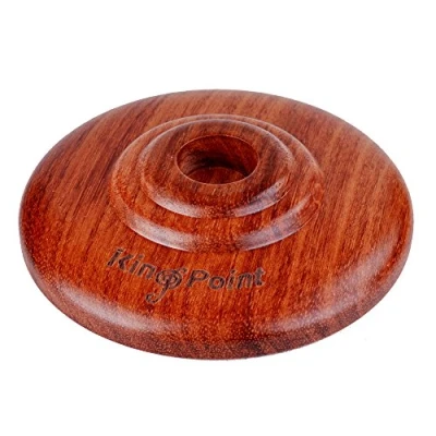 Abbildung von KingPoint Massivholz Cello Endpin Rest Rutschfester Stopper Anker Schutz in Celloform 3 Löcher Halter (Rund Rosenholz)
