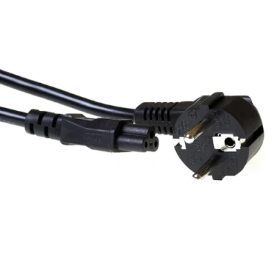 Abbildung von ACT Netzkabel 3 Polig 3m, CEE7/7 C5 Kabel Stromkabel Type F, für Notebook Ladegerät, Schutzkontakt gewinkelt AK5024