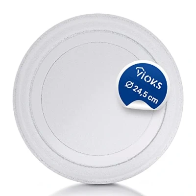 Abbildung von VIOKS Mikrowellenteller Ersatz für LG 3390W1G005D Ø 245mm Drehscheibe Drehteller Teller Glasteller Glasplatte Rund Mikrowelle aus Glas
