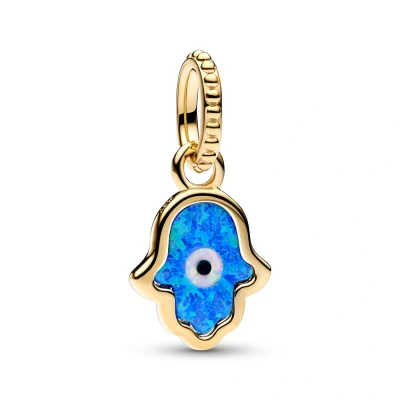 Abbildung von Pandora Bead Charm Hamsa Hand 762699C01 gelb vergoldet