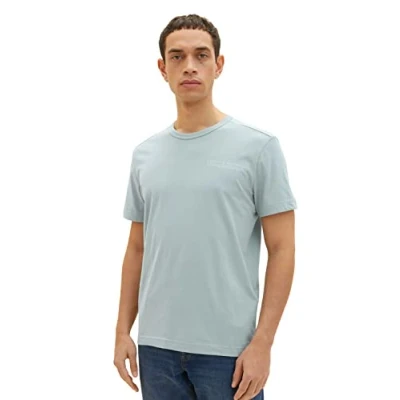 Abbildung von TOM TAILOR Herren 1035541 T Shirt, 28129 Light Ice Blue, L