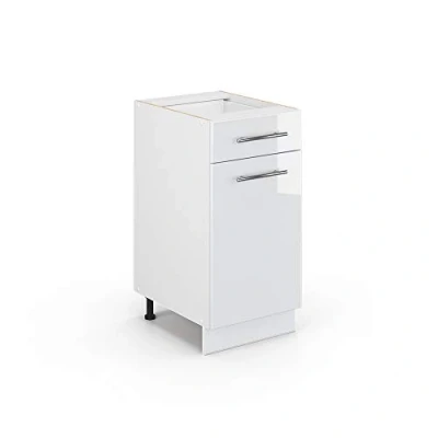 Abbildung von Vicco Unterschrank Fame Line, Weiß Hochglanz/Weiß, 40 cm ohne Arbeitsplatte