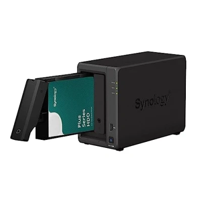 Abbildung von SYNOLOGY DS723+ 6 GB NAS 16 TB (2 x 8 TB) HAT3300, montiert und getestet mit SE DSM installiert