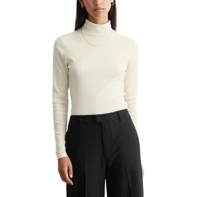 Abbildung von Marc O&#039;Polo Denim Turtleneck Langarmshirt, Damen, Größe: Small, Chalky sand
