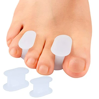 Abbildung von Sumiwish Flanged Toe Spacer, 12er Pack Bunion Corrector (gemischte Größe), Silikon Zehentrenner zur Bekämpfung von Bunion, überlappende Zehen Größe L &amp; S Die bessere Wahl