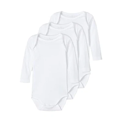 Abbildung von Name it Nbnbody Solid Unisex 3 PACK Body für Kinder, Größe: 62, White