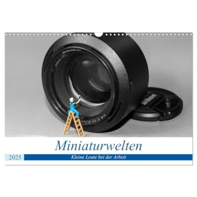 Abbildung von Miniaturwelten Kleine Leute bei der Arbeit (Wandkalender 2025 DIN A3 quer), CALVENDO Monatskalender