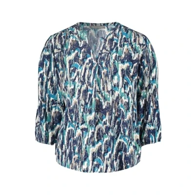 Abbildung von Betty &amp; Co Schlupf MIT Print Bluse, Damen, Größe: 40, Dark blue petrol