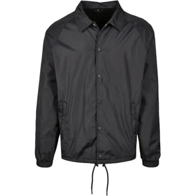 Abbildung von Build Your Brand Mens BY128 Coach Jacket, Black, 4XL