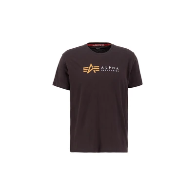 Abbildung von Alpha Industries Label Tshirt print, Herren, Größe: Small, Hunter brown