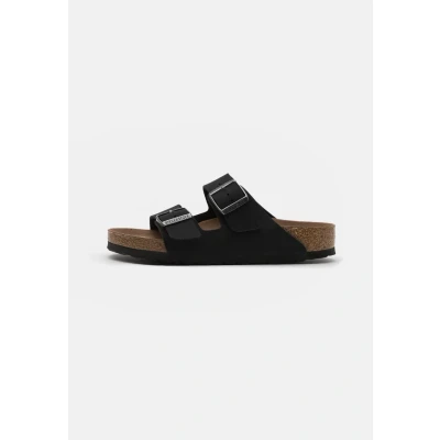 Abbildung von Birkenstock Arizona Earthy Vegan Unisex Pantolette flach, Größe: 43, Black Schuhe