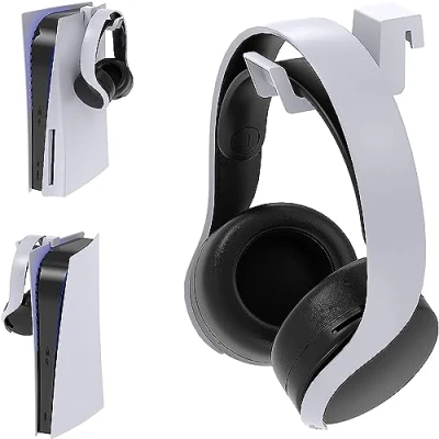 Abbildung von Gamer Gear Universal Controller Headset Halterung Kompatibel mit PS5 Konsole, Wandhalterung für Remote &amp; Pulse 3D Kopfhörer Halter Zubehör