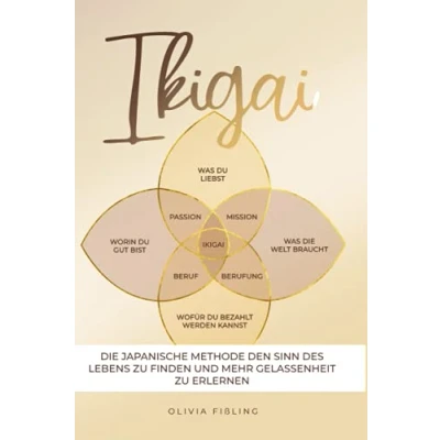 Abbildung von IKIGAI Die japanische Methode den Sinn des Lebens zu finden und Gelassenheit erlernen: Finde Weg mehr Glück Freude durch stärkere Selbstliebe ein besseres Selbstwertgefühl