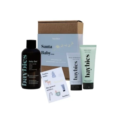 Abbildung von BAYBIES Winter X Mas Geschenk Set für Baby &amp; Mama, Babypflege, Mit Wind Wettercreme, Lotion Bad, Vegan Natur zertifiziert