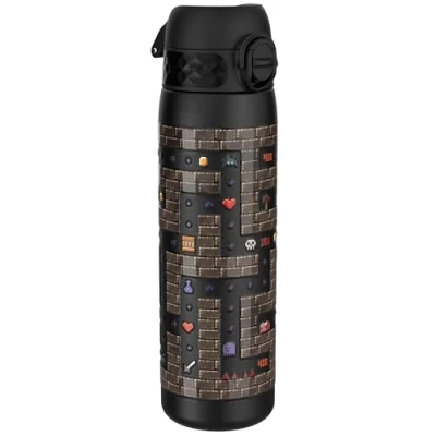Abbildung von Ion8 Vakuumisolierte Edelstahl Trinkflasche, 500 ml, Auslaufsicher, Einhandöffnung, Sichere Verriegelung, Spülmaschinenfest, Tragegriff, Leicht zu Reinigen, Langlebig &amp; Kratzfest, Spieler Design
