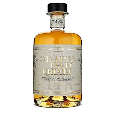 Abbildung von WAJOS Master Blend Grappa (41,5% vol), 500ml Schnaps aus Traubentrester Cuvee Chardonnay, Moscato, Prosecco &amp; Merlot