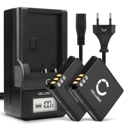 Abbildung von CELLONIC 2X CGA S005 DMW BCC12 Akku kompatibel mit Panasonic Lumix LX3 LX1 LX2 LX9 FX01 FX07 FX3 FX8 FX9 FX10 FX12 FX50 FX100 FX150 CGAS005 3.6V 3.7V 1100mAh + Ladegerät