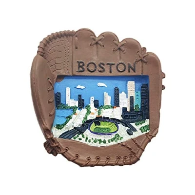 Abbildung von Boston USA 3D Baseballhandschuh Kühlschrankmagnet Touristische Souvenirs Harz Magnetische Aufkleber Home &amp; Kitchen Dekoration aus China