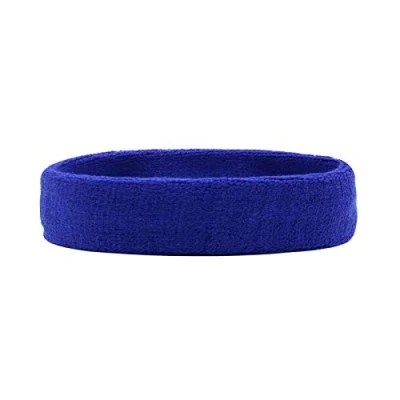 Abbildung von HANERDUN Sport Stirnband Damen Herren Schweißbänder Kopf Stirn Frottee Kopfband für Laufen Fahrrad Joggen Tennis Fußball Blau