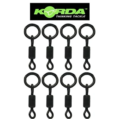 Abbildung von Korda Ring Swivels Gr. 11 8 Wirbel für Karpfenmontagen, Karpfenrigs, Helicopter Rigs, Chod Rig, Vorfach zum Karpfenangeln