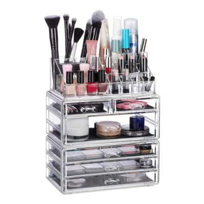 Abbildung von relaxdays Make Up Organizer Kosmetikorganizer mit 6 Schubladen, Transparent