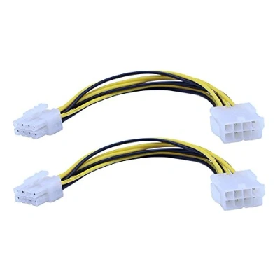 Abbildung von zdyCGTime 2er Pack 8 Pin 12 V ATX EPS Power Verlängerung Kabel Stecker auf Buchse (20,3 cm)