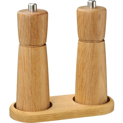 Abbildung von Zassenhaus Mühlen Set Kiel Eichenholz 18 cm inkl Untersetzer