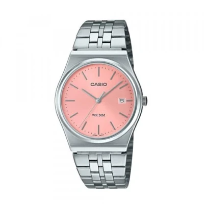 Abbildung von Casio Watch Unisex Uhr silvercoloured/pink, Größe: One Size, Silver coloured/pink