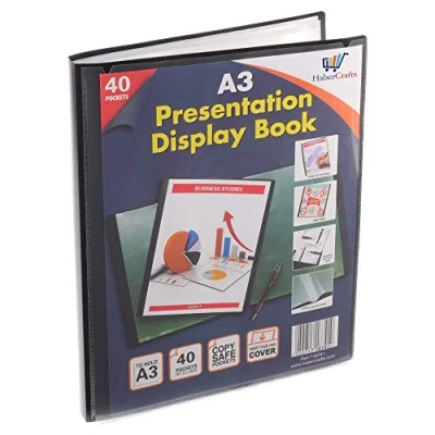 Abbildung von Präsentationsmappe, A3, 40 Fächer, Portfolio (80 Ansichten), Projektbuch, Zertifikatsmappe, Plastikhüllen (1 Buch)