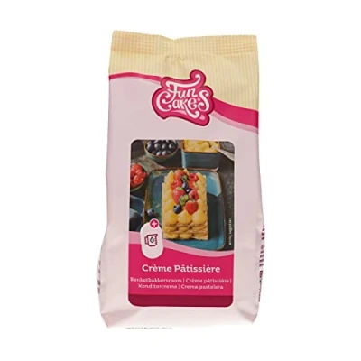 Abbildung von FunCakes Mix für Crème Pâtissière, einfach zu verwenden, köstlicher Pudding zum Füllen von Kuchen, Cupcakes und anderen Leckereien, nur Wasser hinzufügen, Halal., 500 g