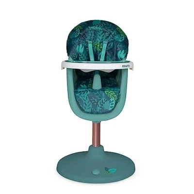 Abbildung von Cosatto 3 Sixti Highchair Height Adjustable, Swivel, Removable Tray, From 6 months to Toddler, Perfect for Weaning &amp; Feeding (Midnight Jungle)