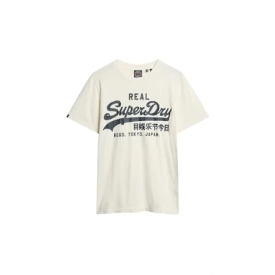 Abbildung von Superdry Vintage LOGO Graphic Tshirt print, Herren, Größe: Medium, Ecru