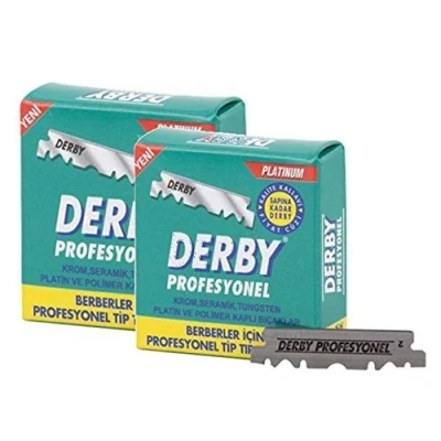 Abbildung von Derby Rasierklingen Professional 200 / Doppelpack 2 x 100 Stück rostfrei einzeln verpackt
