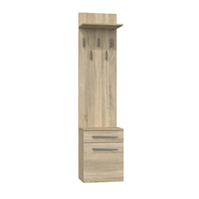 Abbildung von ADGO Duo Kleiderbügel, Schuhschrank, Kleiderbügel und Schrank für den Flur, Ideal Kleine Große Räume (Sonoma Eiche)