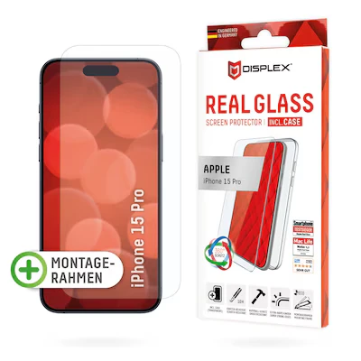Abbildung von Displex Panzerglas und Schutzhülle für Iphone 15 Pro